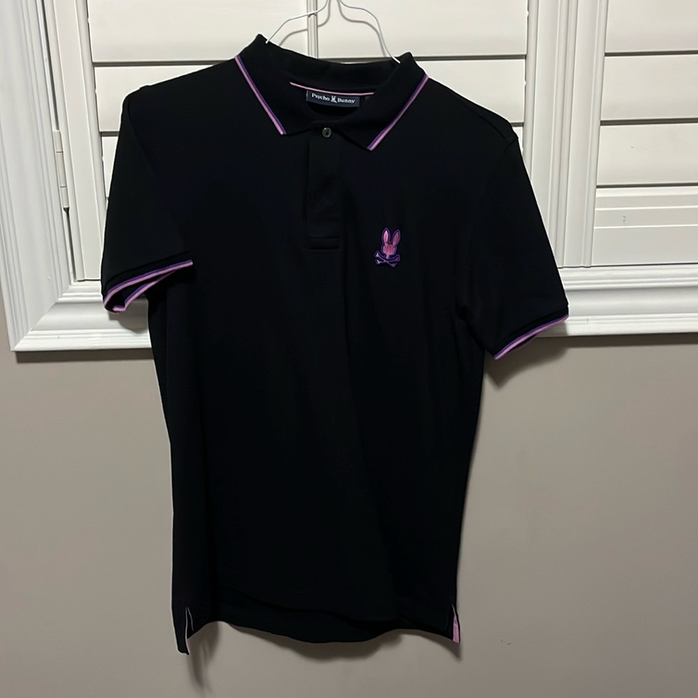 Psycho Bunny Houston Polo Black snd Purple Size 4 (Small) brand new quality.